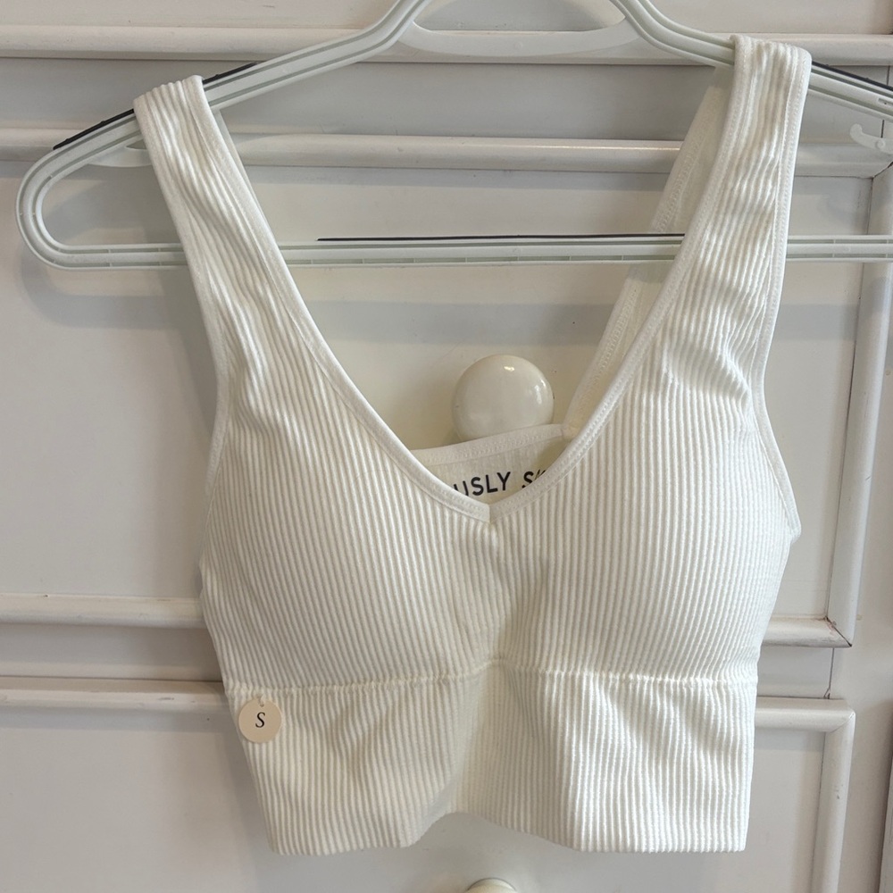 Aeropostale Seriously Soft White Seamless Top